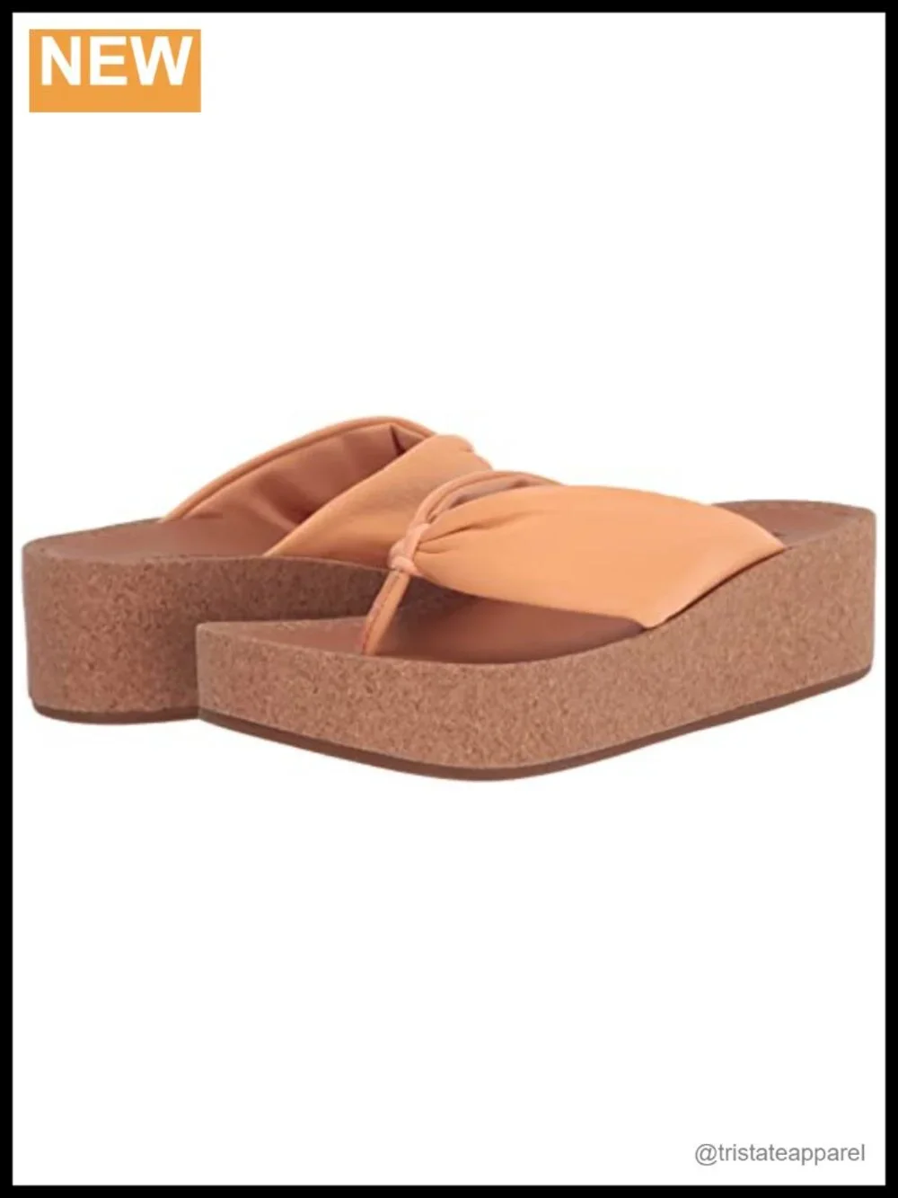 Lucky Brand Lellina Platform Wedge Sandal Leather Slip On
